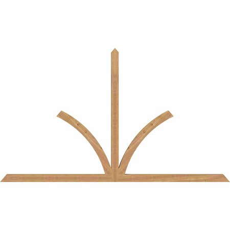 Ekena Millwork Richland Timber Gable Bracket, Western Red Cedar, 108"W x 63"H x 3 1/2"D x 3 1/2"F, 14/12 Pitch GBW108X63X0404RIC00SWR